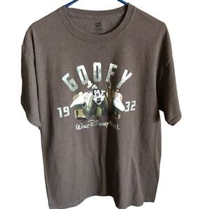 Hanes Goofy brown men’s T-shirt Comfort Blend Size Large short sleeve